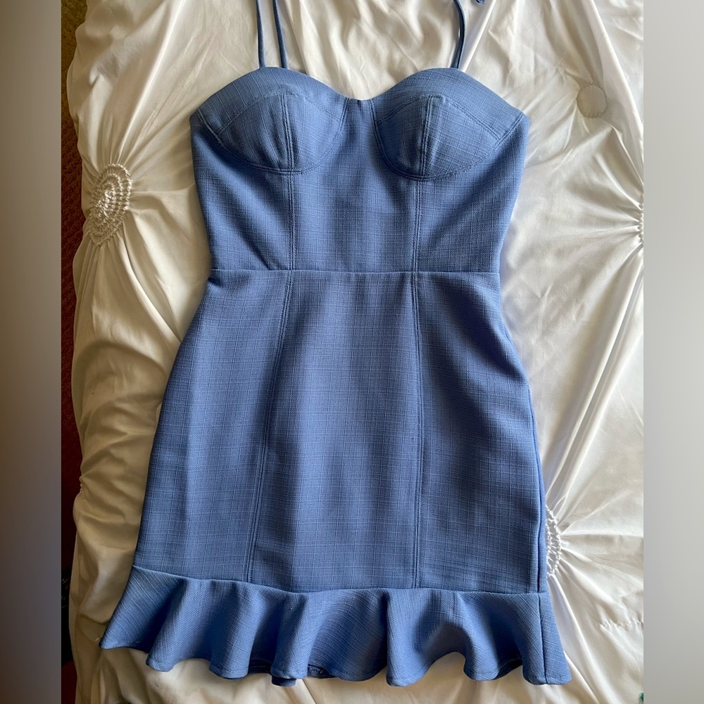 Gianni Bini blue sundress with bow tie sleeve size 1